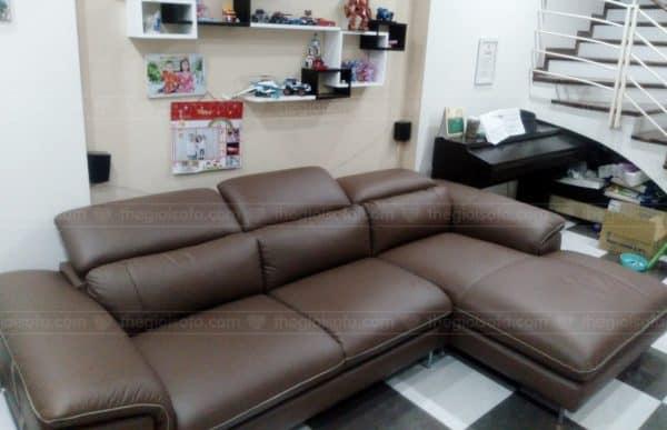 Bàn giao sofa góc da Malaysia cho chị Văn Hương tại số 217 Trần Phú – Quận Hà Đông