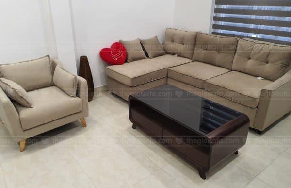 Giao hàng sofa góc giá rẻ Sofaland Eden cho anh Đức tại Đại Từ - Quận Hoàng Mai