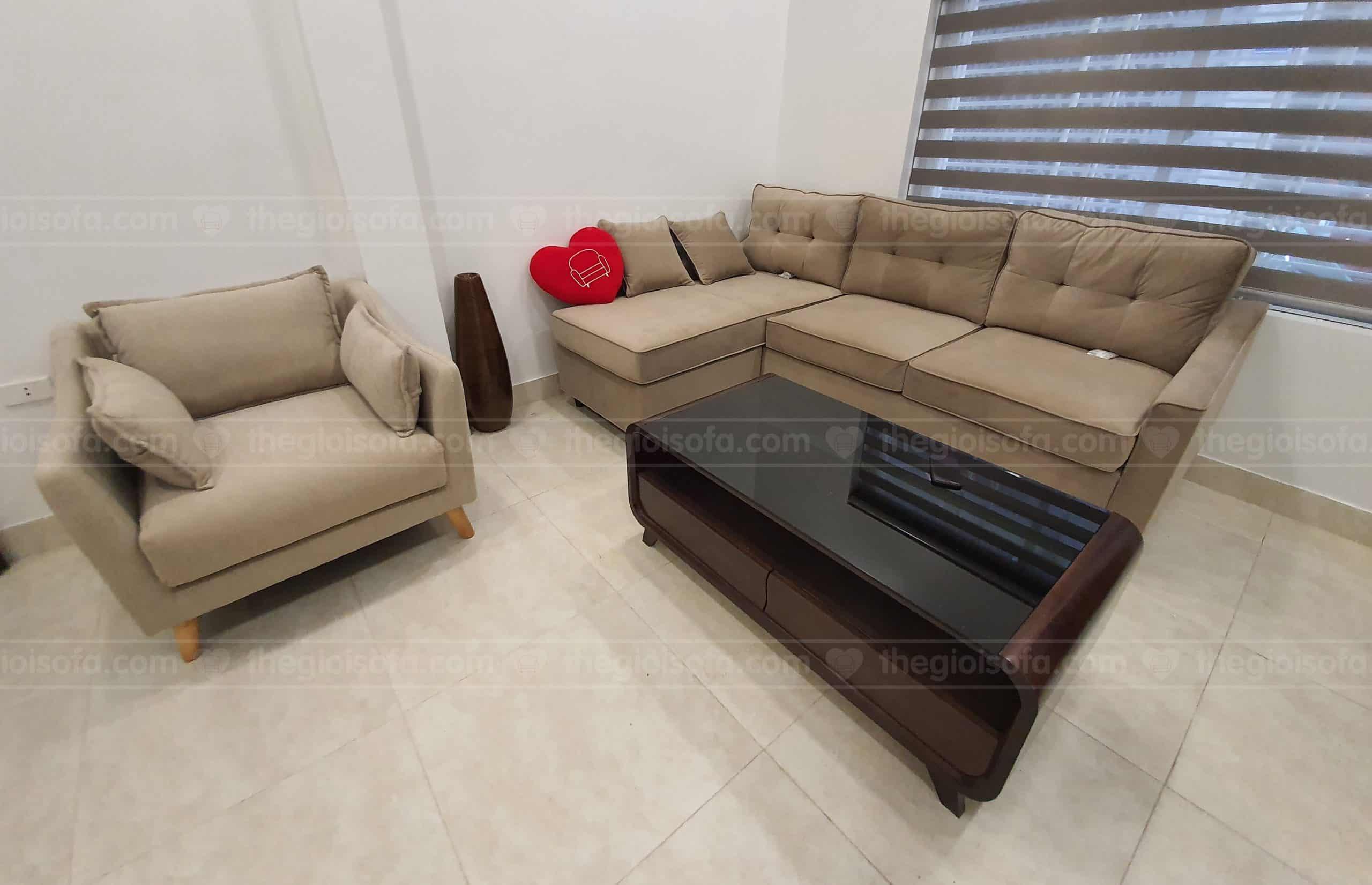 Giao hàng sofa góc giá rẻ Sofaland Eden cho anh Đức tại Đại Từ – Quận Hoàng Mai