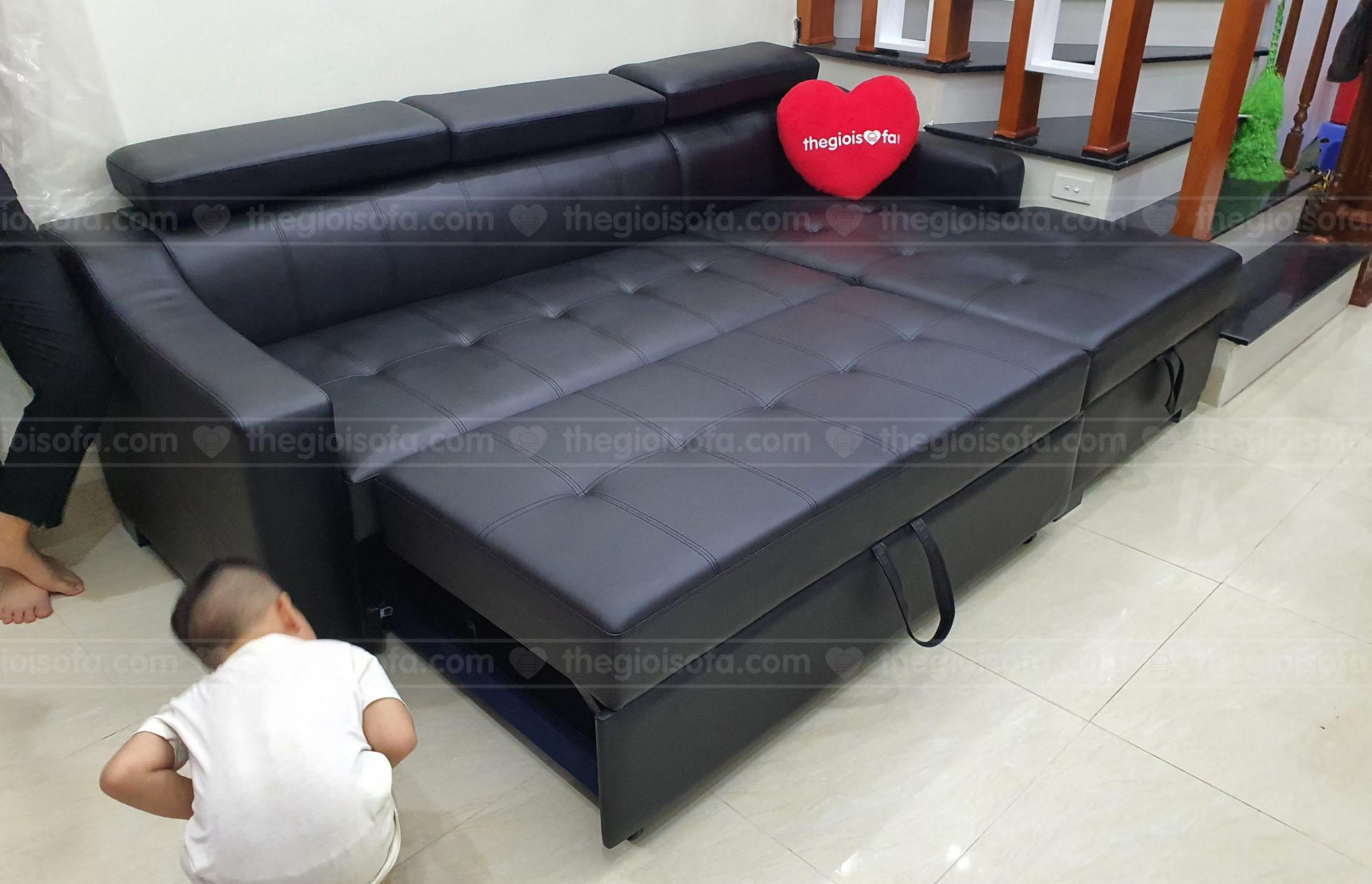 Giao hàng sofa góc giường SN40 cho anh Duệ tại Tựu Liệt – Quận Hoàng Mai