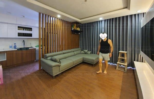 Giao hàng sofa góc Sofaland Lazy cho anh Vang tại Hapulico - Quận Thanh Xuân