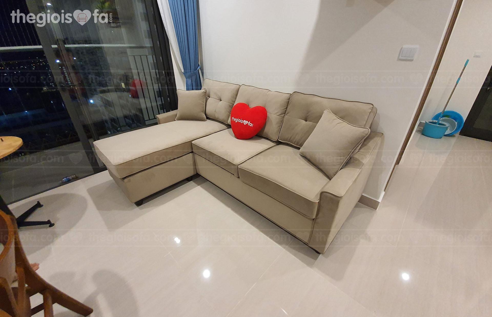 Giao hàng sofa văng nỉ Sofaland Eden cho chị Linh tại Ocean park – s2.08 – Quận Gia Lâm