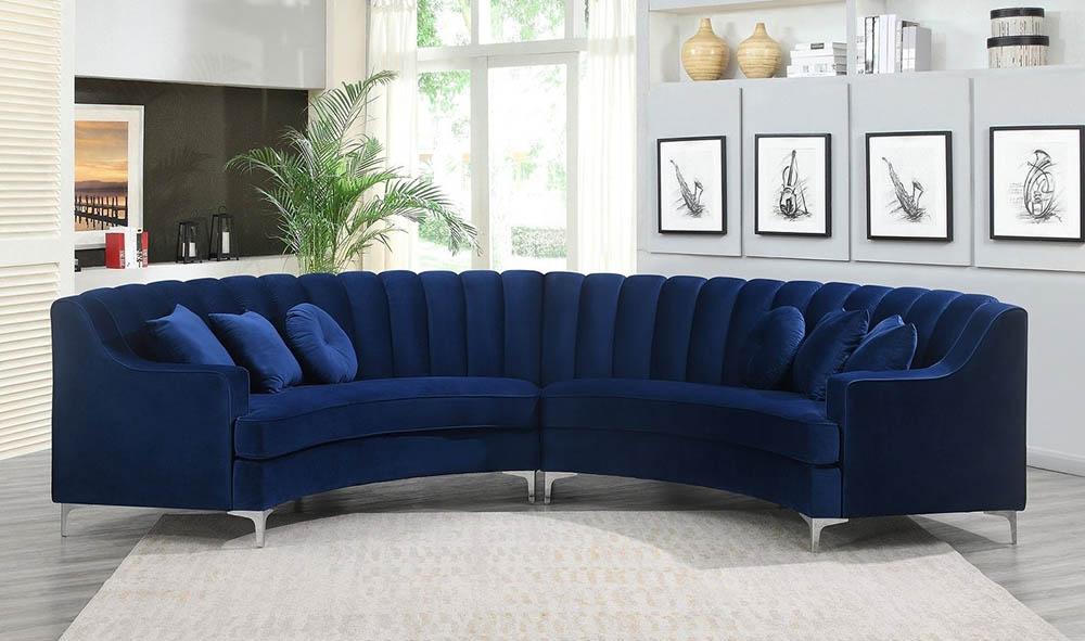 Mẫu sofa tân cổ điển đầy quý phái với màu xanh biển