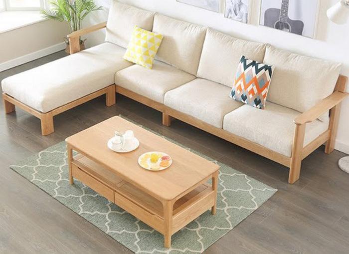 Mẫu ghế sofa gỗ cho phòng khách nhỏ giá rẻ cho căn hộ chung cư