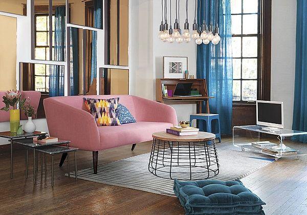 Ghế sofa màu hồng – điểm nhấn tuyệt vời cho phòng khách của bạn