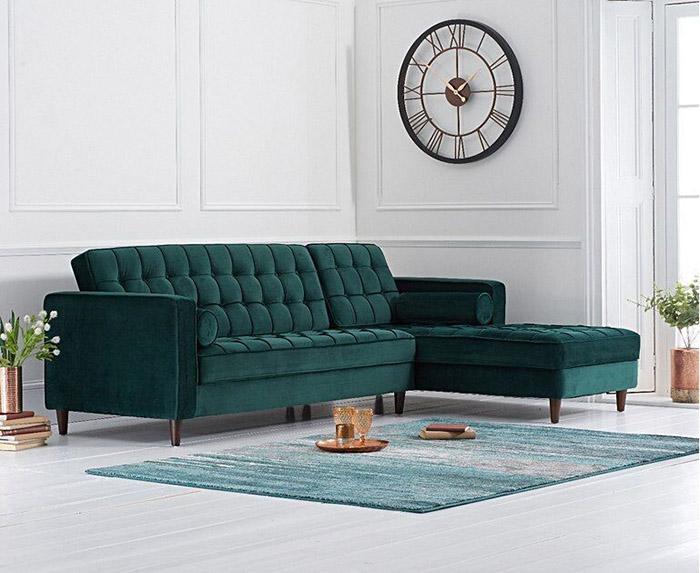 Mẫu sofa dài đầy sang trọng với phong cách tân cổ điển