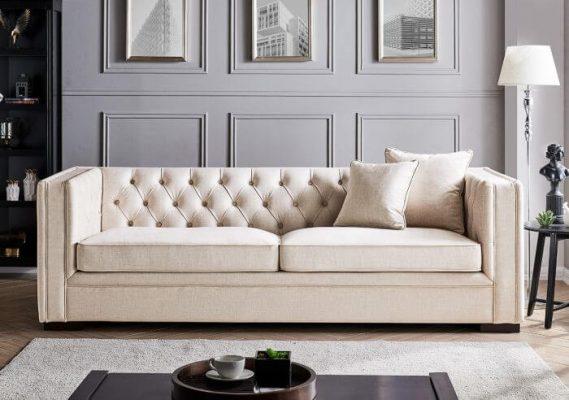 Tường màu trắng chọn sofa màu gì cho phù hợp với không gian?