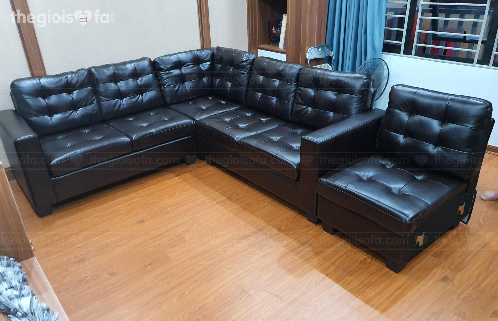 Giao hàng combo sofa da Vista cho anh Lợi ở Khương Đình, Thanh Xuân, Hà Nội
