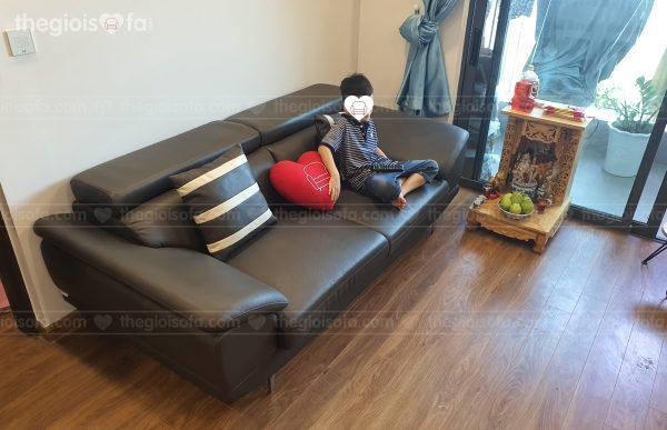Giao hàng sofa da giá rẻ sofaland Klien cho anh Thanh tại Gamuda – Tòa C – Quận Hoàng Mai