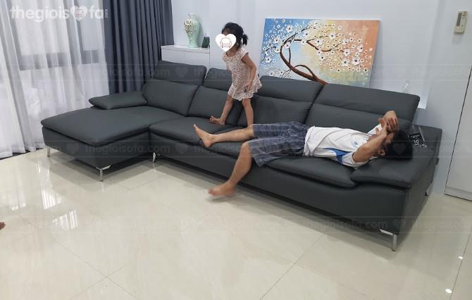 Giao hàng sofa da thật Malaysia 1029 Max cho chị Kim ở khu đô thị Tasco Foresa Xuân Phương, Nam Từ Liêm