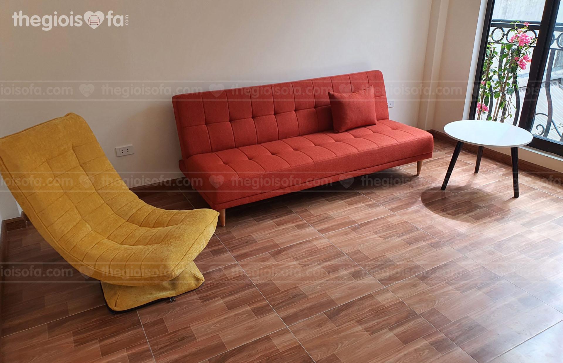 Giao hàng sofa Vera Oranges combo ghế xoay bàn trà cho anh Bình ở Trương Định, Hai Bà Trưng, Hà Nội