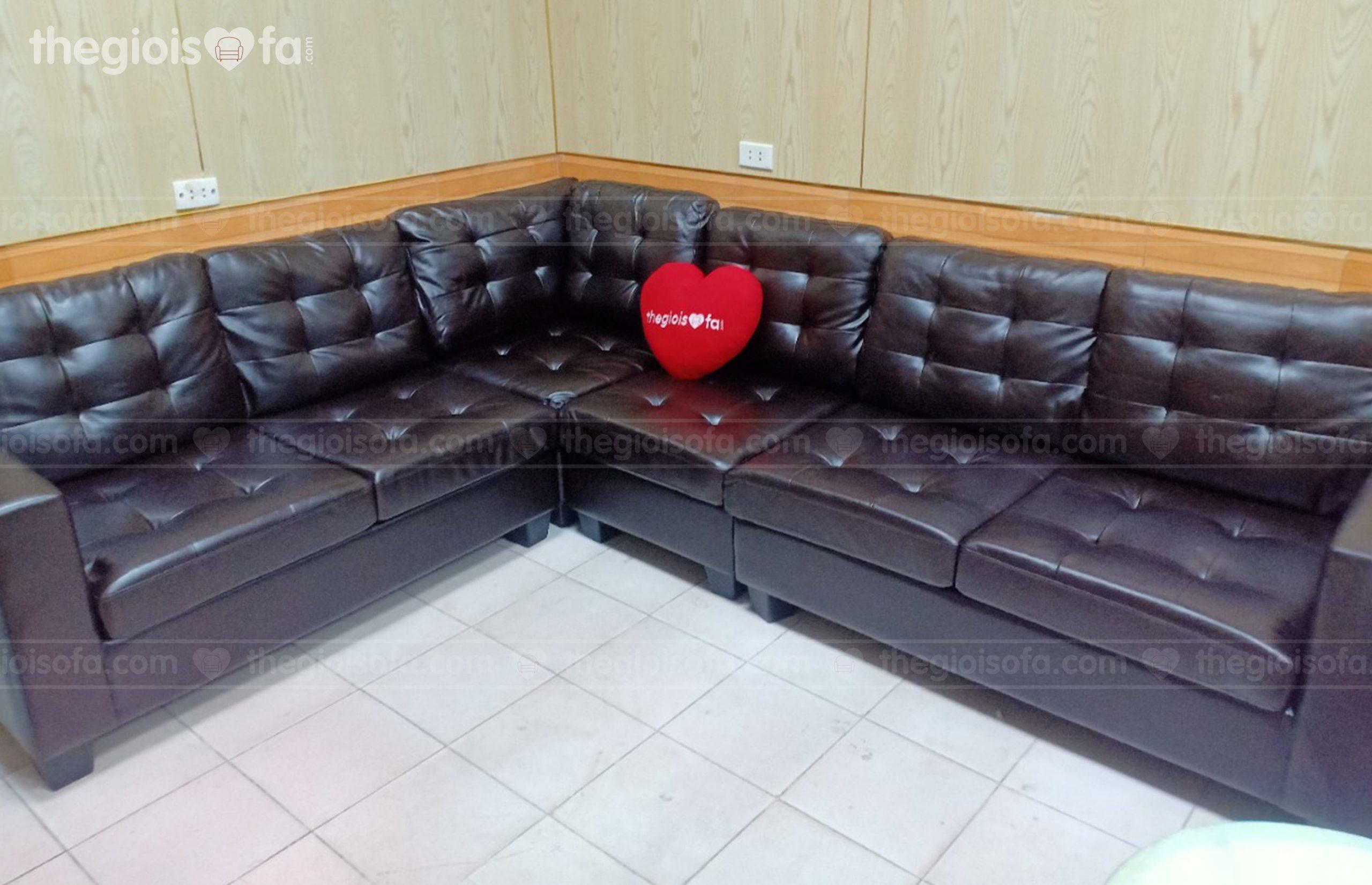 Giao hàng sofa góc da cao cấp Vista cho chị Thìn tại Ga Hà Nội – Quận Đống Đa