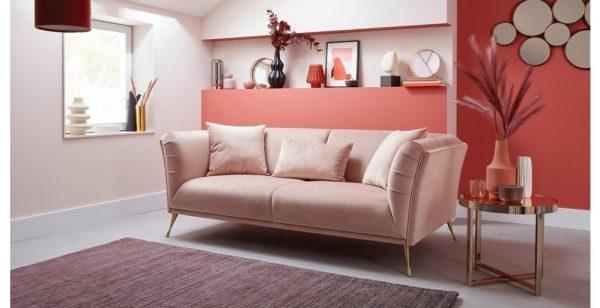 Sofa màu hồng mang đến sự ngọt ngào, lãng mạn cho không gian