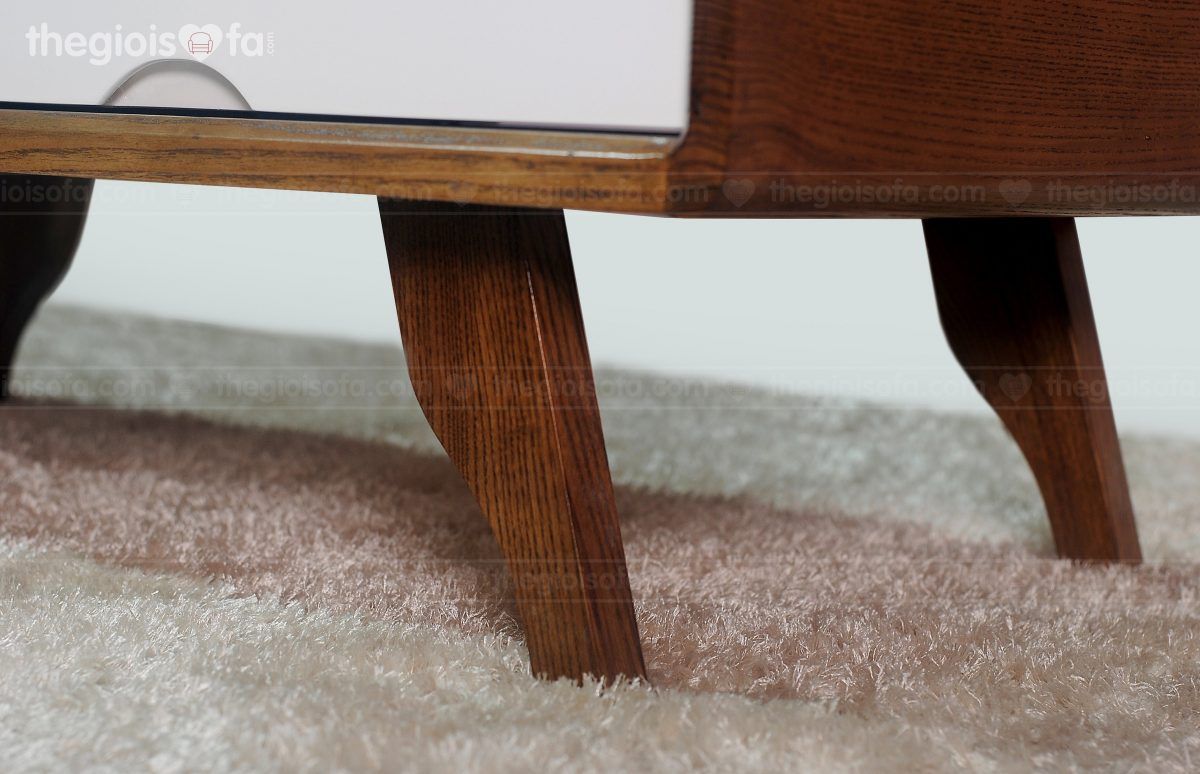 Bàn trà Suki – Gỗ tần bì mặt kính