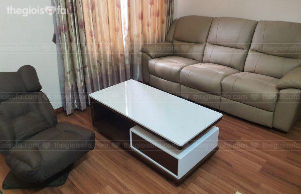 Giao hàng combo sofa da Olivia, sofa xoay 360 độ, bàn trà Valencia cho anh Luân tại 624 Minh Khai – mua sofa Quận Hai Bà Trưng