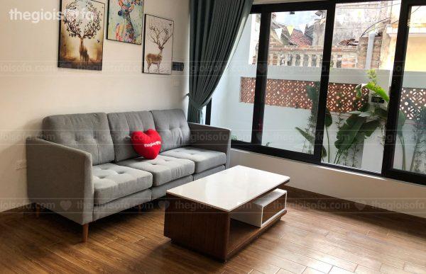 Giao hàng combo sofa vải đẹp Sofaland Morren và Bàn trà Valencia White cho anh Dương tại 64 Bát Tràng – Mua sofa Quận Gia Lâm