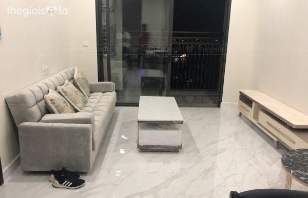 Giao hàng combo Sofa giường cao cấp Sofaland Briley, bàn trà Bàn trà Halo Black và Bàn trà Valencia White cho anh Minh tại Tân Hoàng Minh – E’dorado Mua sofa Quận Tây Hồ