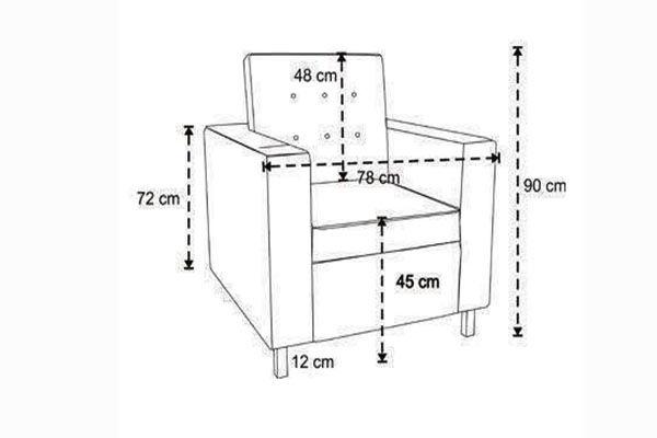 Kích thước sofa đơn phù hợp cho người Việt