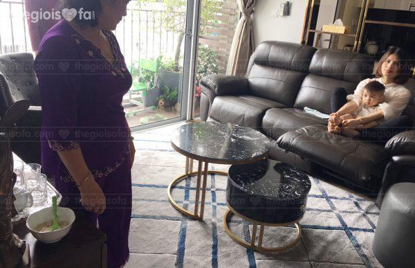 Giao hàng combo sofa Sofaland Olivia Cream, Bàn trà Halo Black, Sofaland Stella cho chị Hạnh tại Vinhome Gardenia – Quận Nam Từ Liêm