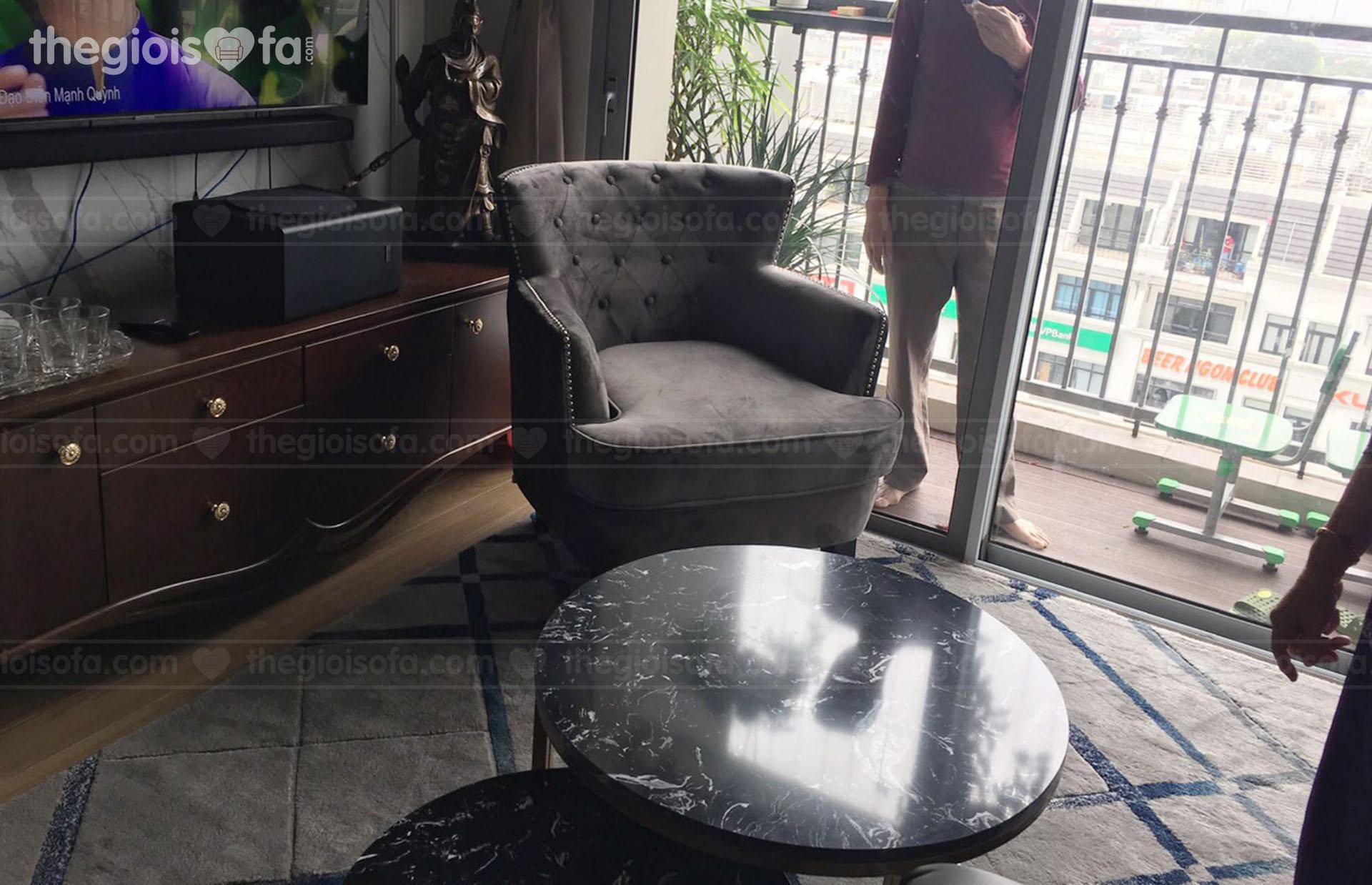 Giao hàng combo sofa Sofaland Olivia Cream, Bàn trà Halo Black, Sofaland Stella cho chị Hạnh tại Vinhome Gardenia – Quận Nam Từ Liêm