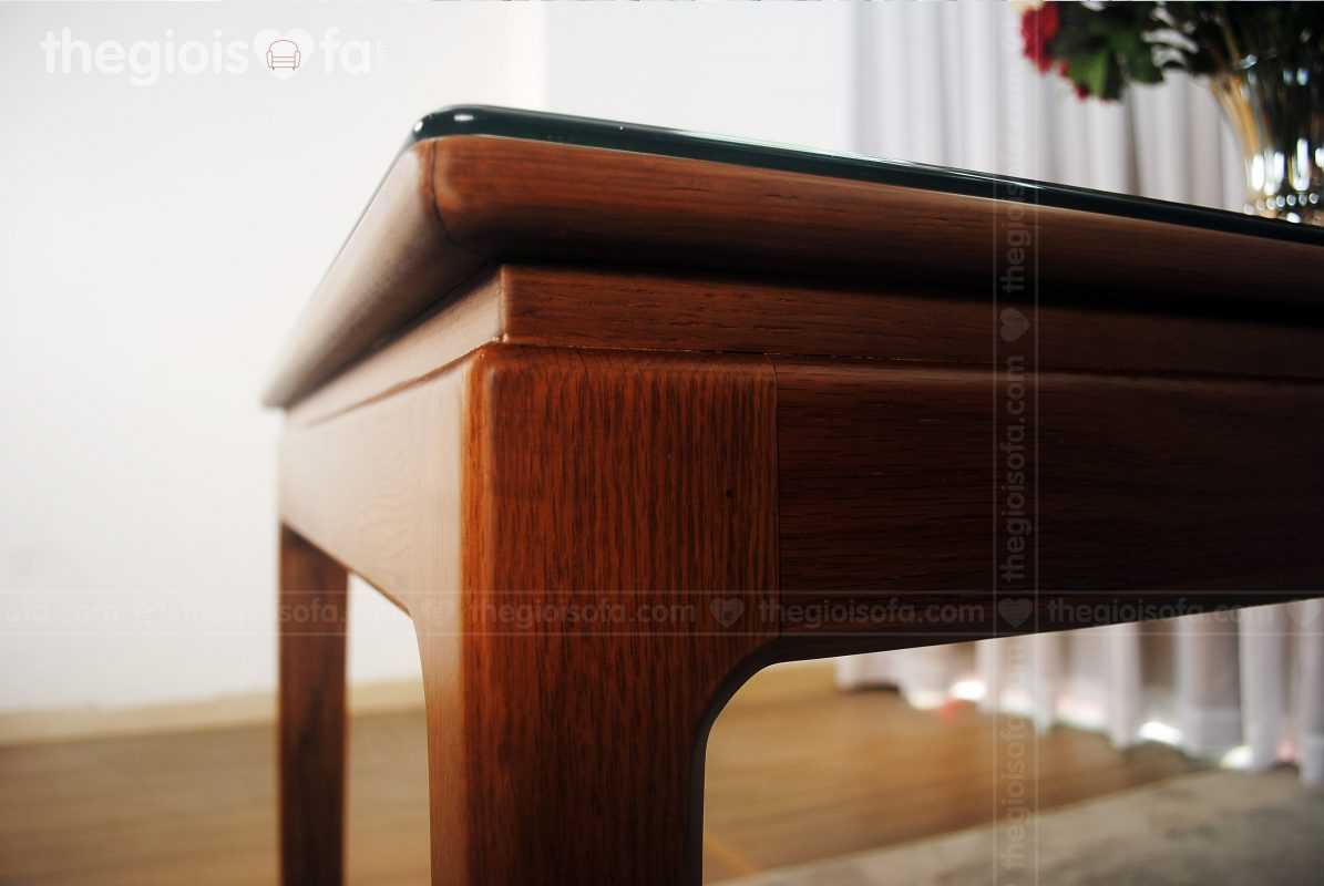 Bộ bàn ăn 6 ghế gỗ Sồi Greenwood – mặt kính cao cấp