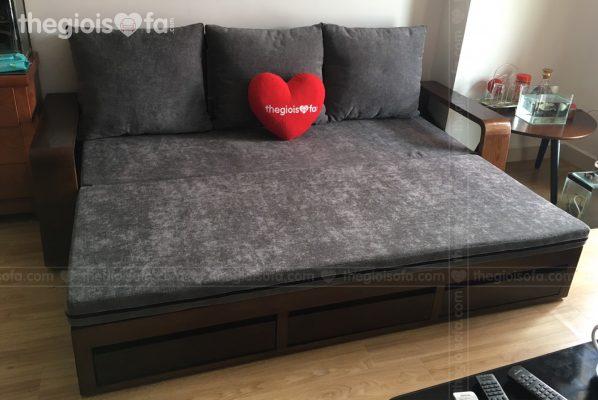 Giao hàng sofa giường gỗ đặt hàng cao cấp cho anh Thắng tại Ecohome 3 – Đông Ngạc – Mua sofa Quận Bắc Từ Liêm