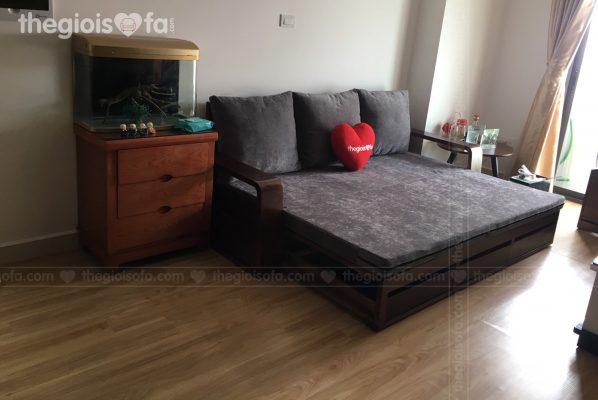 Giao hàng sofa giường gỗ đặt hàng cao cấp cho anh Thắng tại Ecohome 3 – Đông Ngạc – Mua sofa Quận Bắc Từ Liêm