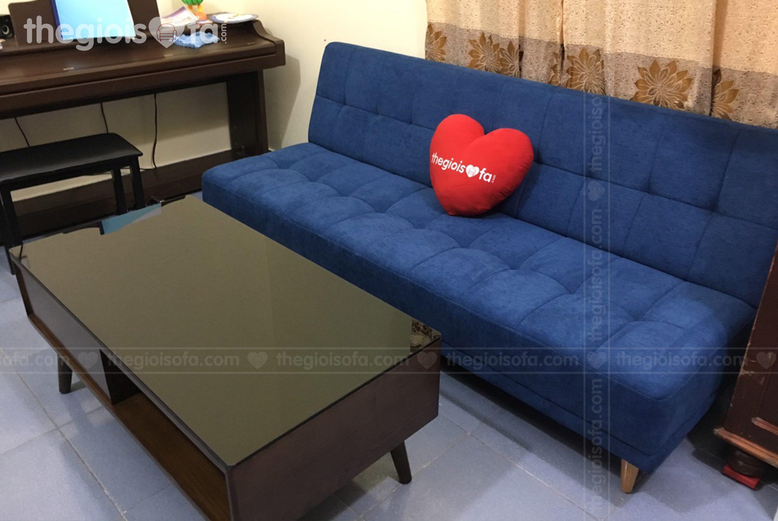 Giao hàng sofa giường Vera Blue cho chị Lan Anh tại Yên Phú – Thanh Trì – Hà Nội