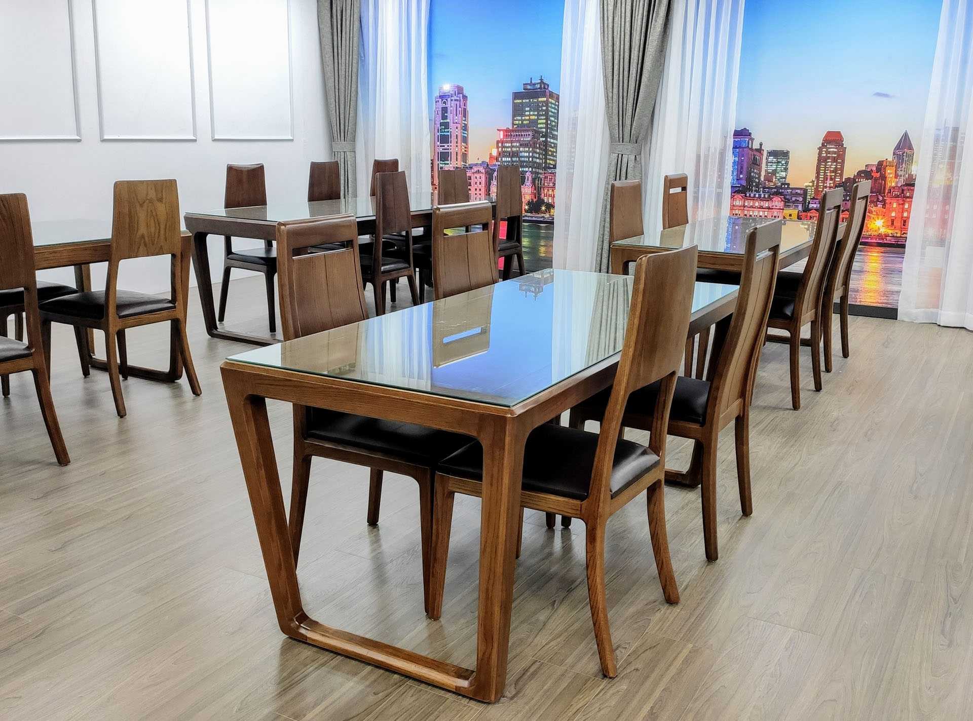 Bộ bàn ăn 8 ghế Matthias – bàn ăn gỗ sồi