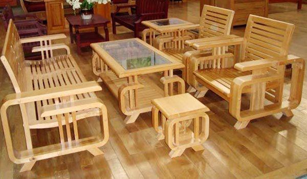 Bàn ghế gỗ phòng khách giá 5 triệu hiện đại