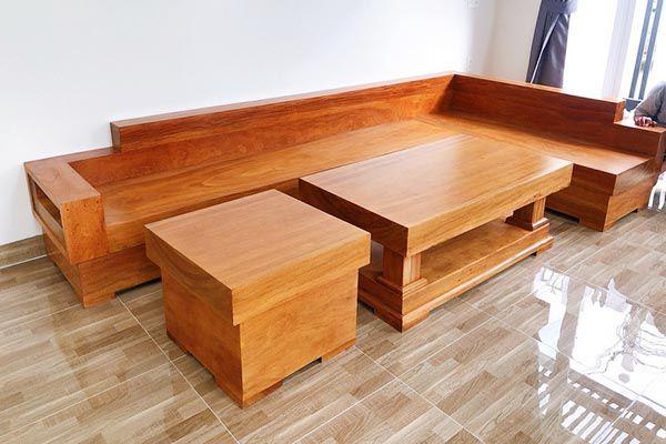 Kích thước sofa gỗ nguyên khối cho phòng khách