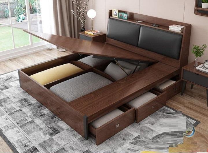 Giường gỗ thông minh