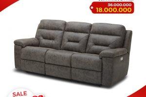 Sofa văng 3 da thật Kuka KM 012H