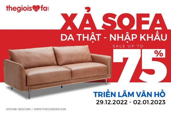 Xả tổng kho sofa da thật nhập khẩu Italy, Malaysia| Giảm tới 75%