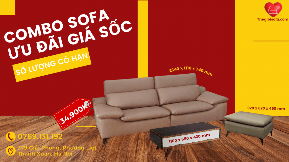 sofa da thật Ý