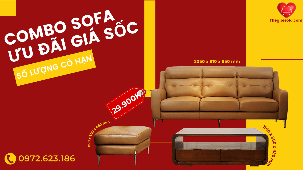 Ưu đãi mua sofa da thật Italy tại TGSF Nguyễn Văn Cừ – Bắc Ninh